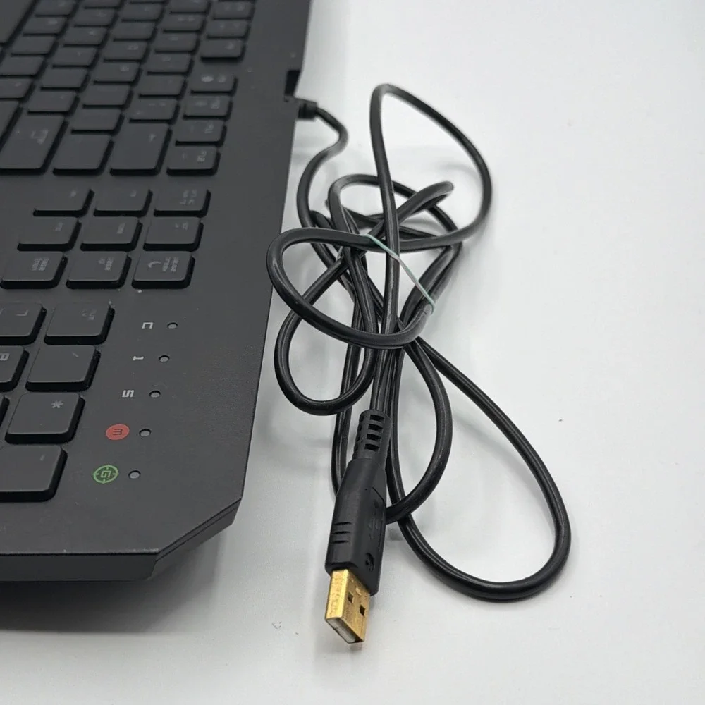 Razer DeathStalker Gaming Keyboard RZ03-0080 Green Backlit  Wired USB BLK Tested